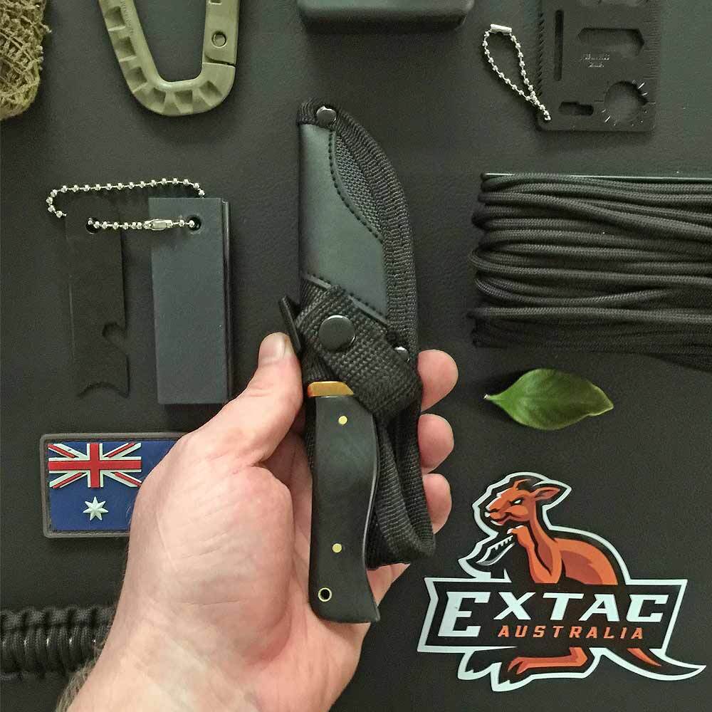 EXTAC AUSTRALIA Blackjack International Small Micarta Hunter Fixed
