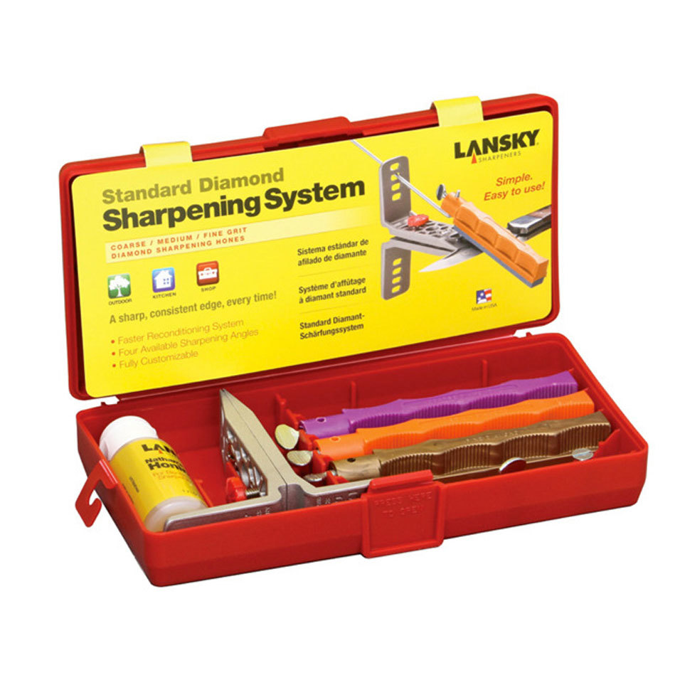 Lansky Sharpeners: LK3DM 3 Stone Standard DIAMOND Sharpening System / Knife  Sharpener