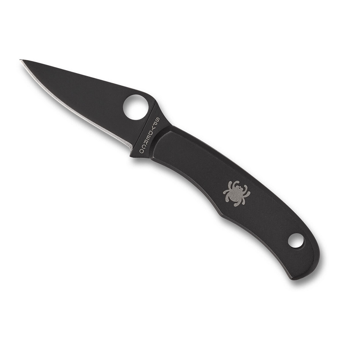 Spyderco Z-Cut Pointed Kitchen Knife Plain Blade Black Handle