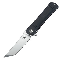 Bestech Kendo Folding Knife | Black, D2 Steel, Pocket Clip, BG06A1
