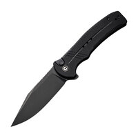Civivi Cogent Button Lock Flipper Folding Pocket Knife | Black Stonewash 14C28N Blade CIVC20038D1