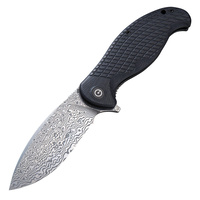 Civivi Naja Linerlock Folding Knife | Damascus Steel, G10 Handle, CIVC802DS