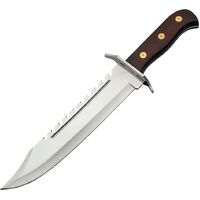 Rite Edge Gator Bowie Full Tang Outdoor Hunting Knife w/ Nylon Belt Sheath CN211204SL