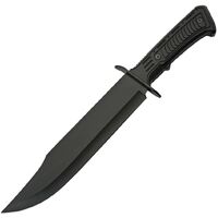 Rite Edge Black Tactical Tech Bowie Combat Knife w/ Nylon Belt Sheath CN211515BK