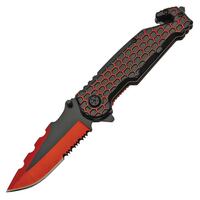 Premier Edge Honeycomb Linerlock Folding Knife (Red)