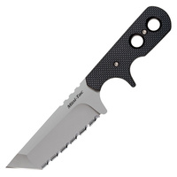 Cold Steel Mini Tac Tanto Serrated Neck Knife | Only 82g, AUS 8A Stainless Steel, CS49HTFSZ