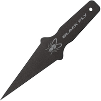 Cold Steel Black Fly Throwing Knife | One Piece Spring Steel Construction 80STMA