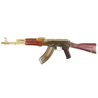 Double Bell Gold AK-47 Metal Gel Blaster- Real Wood Stock