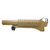 Double Bell M-55LS M203 Long Metal Grenade Launcher Gas Powered Gel Blaster- Tan