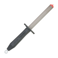Eze-Lap 5" Oval Knife & Blade Sharpener | Diamond Coated Rod, Black Plastic Handle, EZLD5