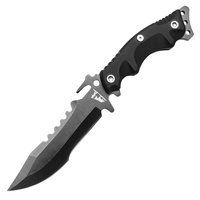 Frost Cutlery Black Bowie ABS Knife | 10" Overall, 3Cr13 Stainless Steel, FBKH011B