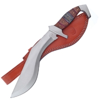 Frost Cutlery Red River Bowie Satin Finish Stainless Blade | Brown Leather Belt Sheath FCW650DW