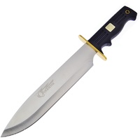 Frost Cutlery Quicksilver Drop Point Bowie Knife | 15" Overall, Brass Guard, Lanyard Hole, FQS578