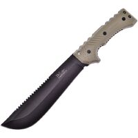Frost Cutlery Tac Commander Protector Bowie | Full Tang Combat Knife w/ Nylon Belt Sheath FTC74SAND