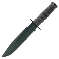 KA-BAR Black Fighter Knife | 12" Overall, 1095 Cro-Van Steel, KA1271