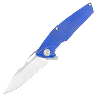 Kubey Mirrored Folding Knife (Blue G10)