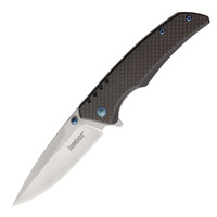 Kershaw Halogen CF Linerlock Folding Knife | 8Cr13MoV Stainless Steel, Carbon Fiber Coated Handle, KS1336