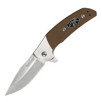 Kershaw Duck Commander Rayne Folding Knife | Brown G10 Handles, Satin Finish, KS7402DCX