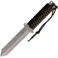 Linton Cutlery Cord Wrapped Tactical Tanto Fixed Blade | NO SHEATH L97063A