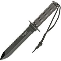 Jungle Master Survival Knife Black | Hollow Handle w/ Survival Kit M3631