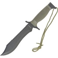 Jungle Commander Combat Survival Knife w/ Molded Plastic Belt Sheath M3638