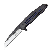 MTech Linerlock 1060 Blue Folding Knife | 3.25" Blade, 3Cr13 Stainless Steel, MT1060BL