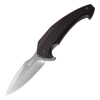 MTech Gripper Flipper Black Folding Knife | Linerlock, Mirror finish, 3Cr13 Stainless Steel, MT1063BK