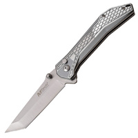MTech Button Lock 1085 Grey Folding Knife | 3.25" Blade, Satin Finish, MT1085GY
