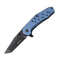 MTech Frenzy Linerlock Flipper Folding Pocket Knife | Blue Anodized Handles MT1113BL