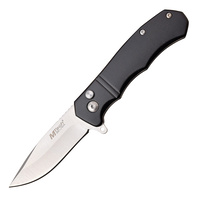 MTech 111 Button Lock Black Folding Knife | 3Cr13 Stainless Steel, Satin Finish, MT1118BK