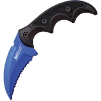 MTech Blue Tactical Claw Knife | 5" Overall, Serrated, Hawkbill Blade, MT2063BL
