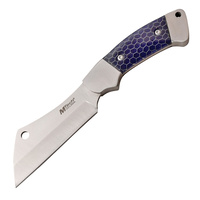 MTech 2082 Blue Fixed Blade Knife | 4" Cleaver Blade, Satin Finish, MT2082BL