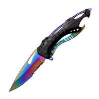 MTech Rainbow Thundercat Tactical Linerlock Folding Knife MT705RB