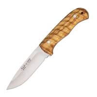 Nieto Cuchillo Linea Coyote Full Tang Survival Knife | Olive Wood handle, Brown Leather Sheath NIE2058