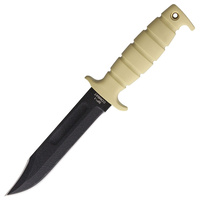 Ontario SP-1 Tan Combat Knife | 12" Overall, 1095 Carbon Steel, ON8300TN