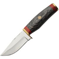 Extreme Edge Overland Hunting Knife w/ Mosaic Pin and Leather Belt Sheath PA2034437