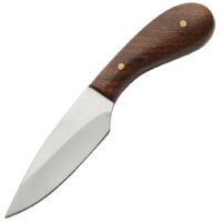 Extreme Edge Drop Point Full Tang Patch Knife w/ Brown Leather Belt Sheath PA7989