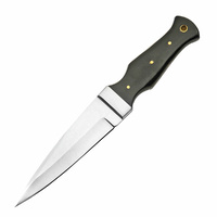 Horn Handle Boot Knife | Full Tang, 9.25" Overall, 4.75" Satin Finish, PA8021HN