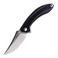 Ruike P155 Linerlock Black Folding Knife | 3.5" Blade, G10 Handles, 14C28N Sandvik Stainless, RKEP155B