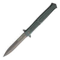 Rough Rider Stiletto Linerlock Folding Knife | Grey Titanium Coated, 5" Closed, RR1858