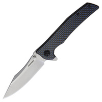 Rough Rider 2082 Linerlock Folding Knife | Blue, G10, Carbon Fiber