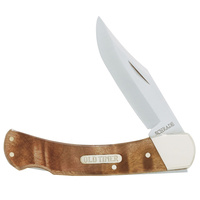 Schrade Light Old Timer Golden Bear Lockback Folding Knife | 7Cr17HC Stainless Steel, SCH6OTW