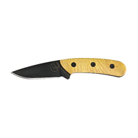 Tassie Tiger Knives Australian Made Fixed Blade Drop Point Knife | Full Tang D2 Tool Steel Blade Golden Camphor Handle