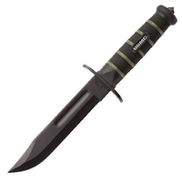 United Cutlery USMC Blackout Combat Fighter Knife | 12.5" Overall, 420 Stainless Steel, UC3156