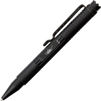 Uzi TP1 Black Tactical Pen | 6.25" Overall, DNA Catcher and Glass Breaker Crown, UZITP1BK