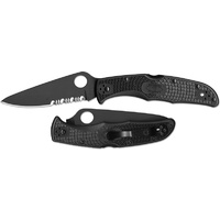 Spyderco Endura 4 Lightweight Black Folding Knife | 8.75" Overall, VG10 Stainless Steel, YSC10PSBBK