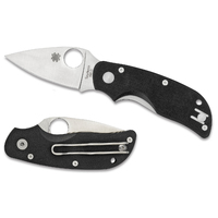 Spyderco Cat G-10 Black Folding Knife - Plain Blade YSC129GP