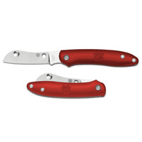Spyderco Roadie Lightweight Folding Knife | Red, Plain Blade, YSC189PRD