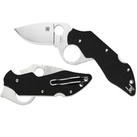 Spyderco Introvert G-10 Black Plain Blade