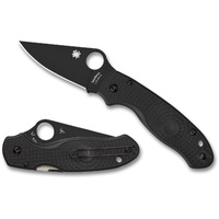 Spyderco Para 3 Lightweight Black Plain Black Blade